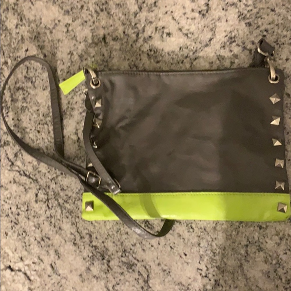 TOKYOBay Gray and Neon Purse